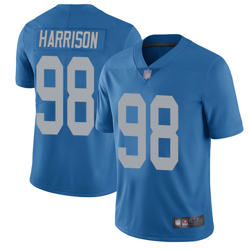 Detroit Lions Limited Blue Men Damon Harrison Alternate Jersey NFL Football #98 Vapor Untouchable->detroit lions->NFL Jersey